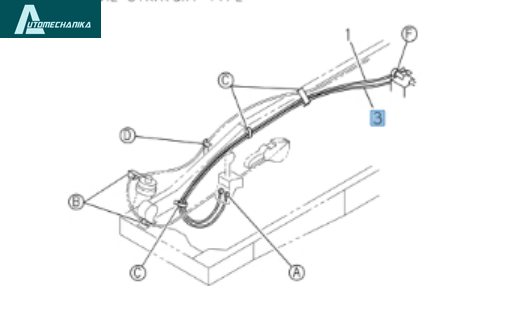 Трос вибору передач L=3115 MYY6S TSK (Japan) 4CT2533 фото