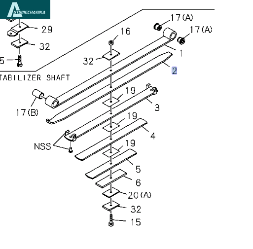 Leaf Spring Front #2 ISUZU NPR NQR