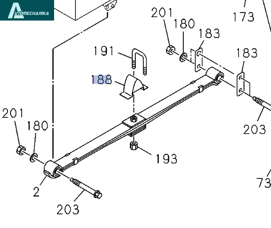 Leaf Spring Buffer Front for ISUZU NPR NQR