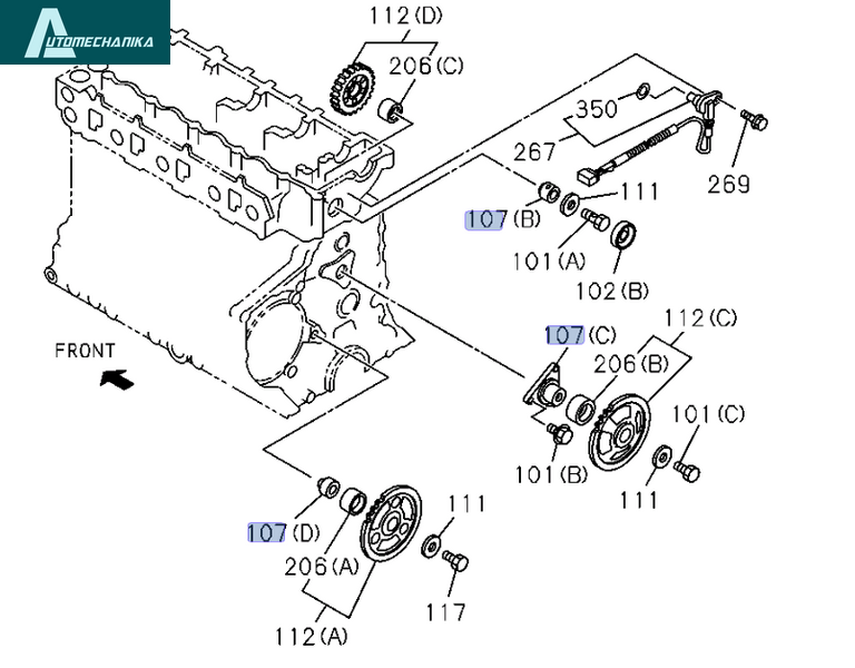 Shaft Idle Gear For Isuzu NQR NRR NPR-HD FTR 2011-18 4HK1 5.2L