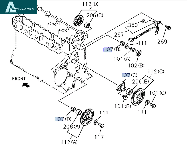 Shaft Idle Gear For Isuzu 4HK1 NPR NQR