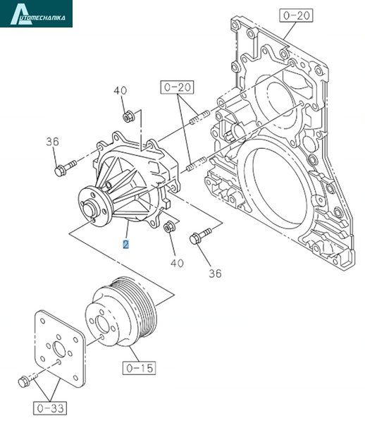 Water Pump OEM ISUZU Genuine 4HK1 NPR NQR 8973634780 5876100890