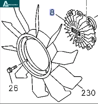 Fan Clutch ISUZU NPR NQR 4HE1 4HE1-TC 98-04 8971487970