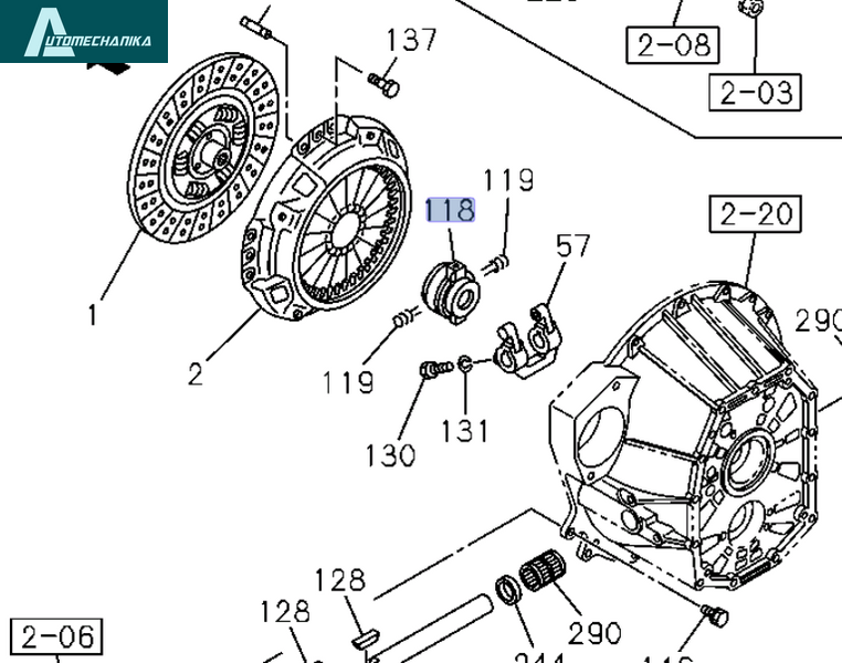 Clutch Release Bearing ISUZU 21T NPR NQR 4HE1 4,8L 4HK1 5,2L 1313100120