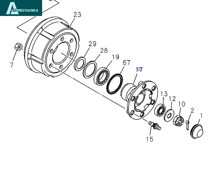 Wheel Hub Front for ISUZU NPR NQR 98-04