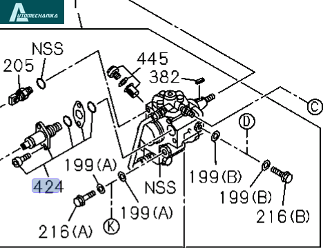 Клапан электромагнитный ТНВД 4HK1 Евро 4/5 WODA ISUZU АТАМАН 8981455011W фото