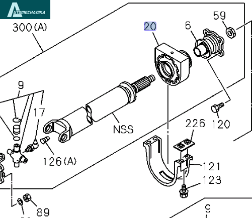 Подшипник подвесной Isuzu BVP NQR71 NPR75 Богдан Атаман 5876102000 фото