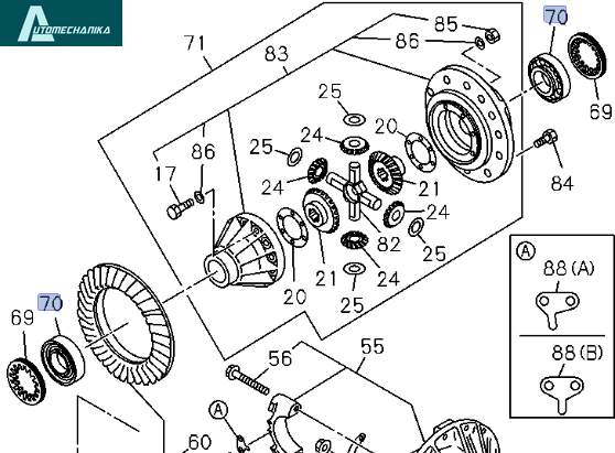 Bearing Differential Cage LTLT ISUZU NPR NQR 3984 9000931300