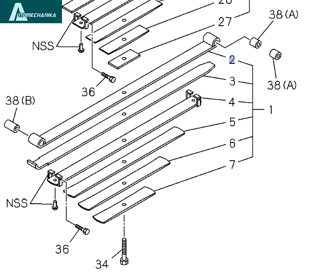 Leaf Spring Rear #1 ISUZU NPR NQR
