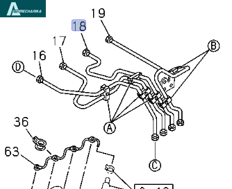 Ingector Fuel Pipe N3 For ISUZU NPR NQR 4HG1T