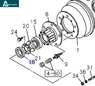 Oil Seal Rear Wheel Outer ISUZU 4JJ1 8982029110