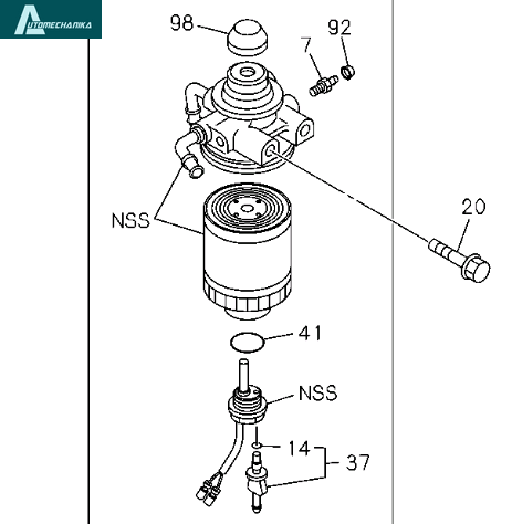 Fuel Sedimenter Oil Water Separator Isuzu NQR NKR 8980080662 8970818153