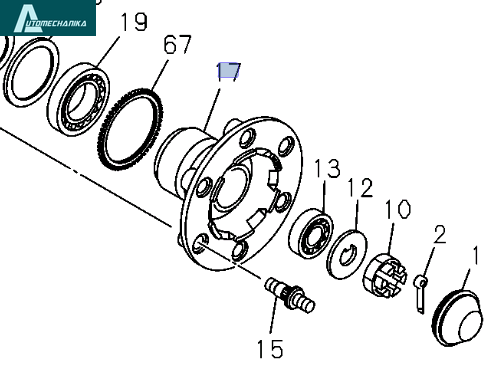 Hub Front Drum Brakes ISUZU NPR NQR