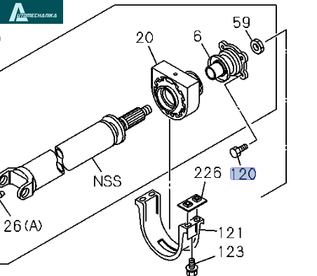 Cardan Propeller Shaft Bolt ISUZU NPR NQR NPR-HD 94-22 8973654511