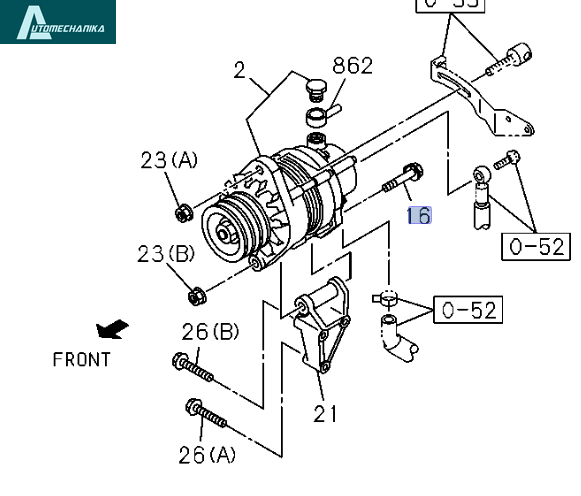 Bolt Alternator For Isuzu NPR NPR-HD NQR NRR 4BD2 3.9L 4HE1 4.8L 4HK1 5.2L 95-07