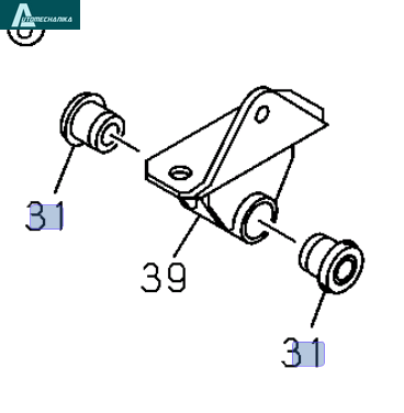 Leaf spring Bushing 1/2 ISUZU NPR NQR D=16