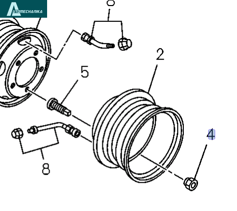 Wheel Nut Rear Outer Right NPR NPR-HD NQR NRR