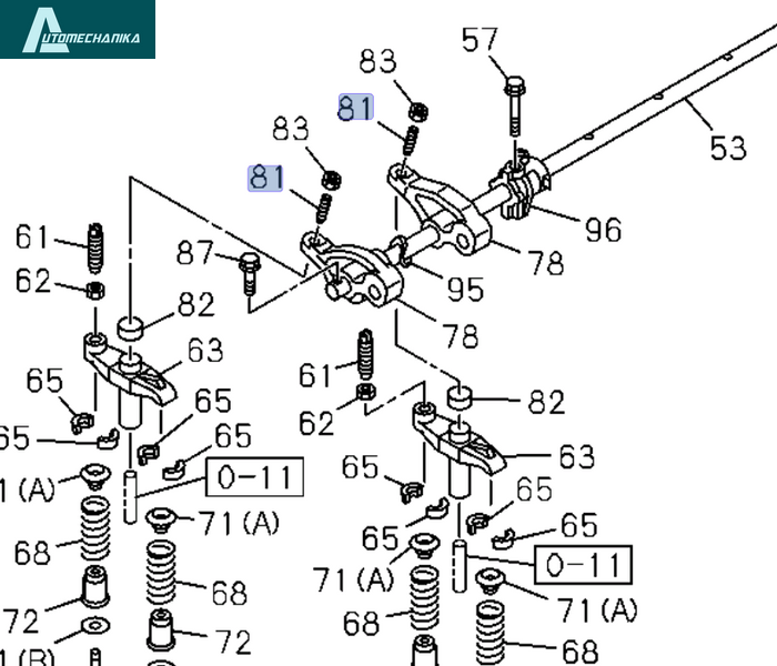 Rocker Arm Screw Adjuster For Isuzu 6HH1 4HK1 5.2