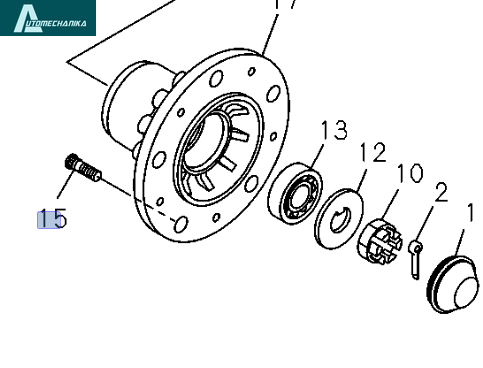 Wheel Stud Right Front Rear for ISUZU NPR NQR NPR-HD 8971476142