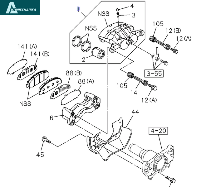 Brake Caliper Rear Left For ISUZU NPR NQR 4HK1