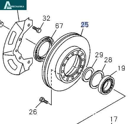 Disc Brake Rotor Front for ISUZU NPR NQR 03-23 8982488951