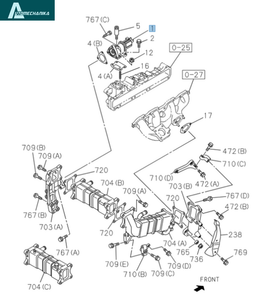 Valve EGR For ISUZU NPR NQR 4HK1 5.2L 6HK1 24V
