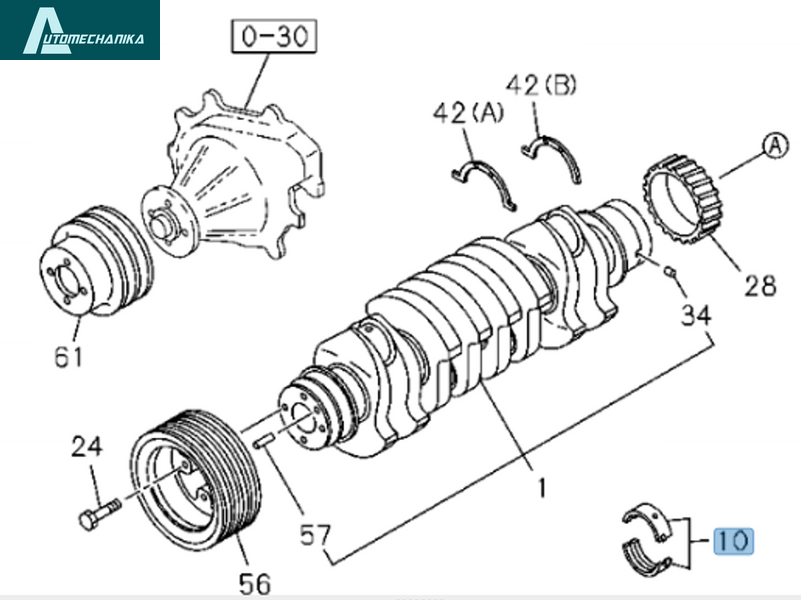 Crankshaft Main Bearings STD for ISUZU NPR NQR NPR-HD 4HK1 5,2L 4HG1 4HG1-T 4,6L 4HE1 4.8L