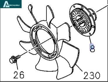 Fan Clutch ISUZU NPR NQR 4HG1 4HG1T 4HF1 8971392990