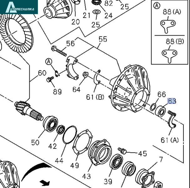 Bearing Pinion Pilot Differential for ISUZU NPR NQR P27-6 OEM