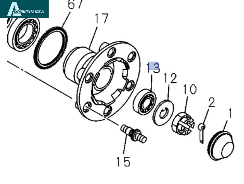 Wheel Bearing Outer Rear Axel for ISUZU NPR NQR 4HK1 8970239651 9000936070 28680