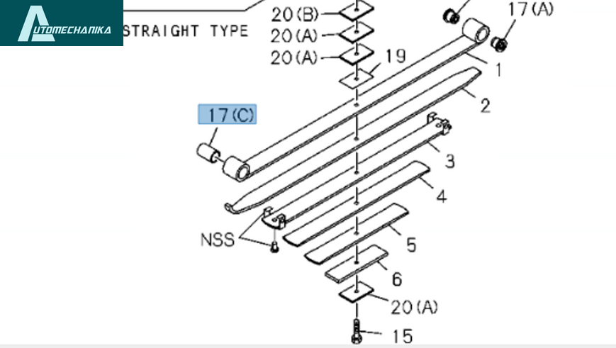 Performance Leaf Spring Bushing Front ISUZU NPR NQR 8970815860
