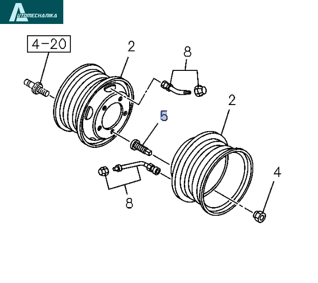Wheel Nut Rear Inner Left For Isuzu NPR NPR-HD NQR NRR 4HK1 5.2L 6BG1 6.5 94-16