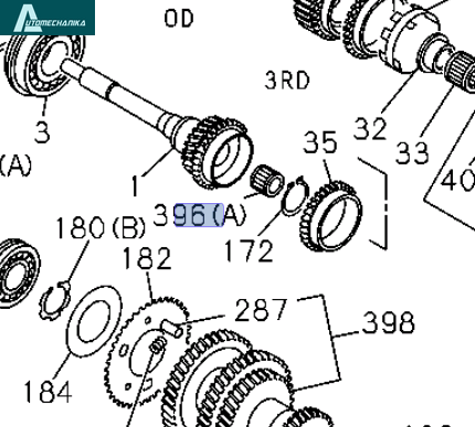 Bearing Needle Secondary Shaft Genuine ISUZU NPR NQR MXA5R 8972282740