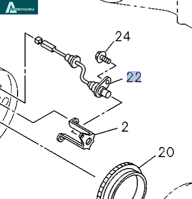 ABS Wheel Speed Sensor Rear Left Right Genuine for ISUZU NPR NPR-HD NQR 98-09 OEM