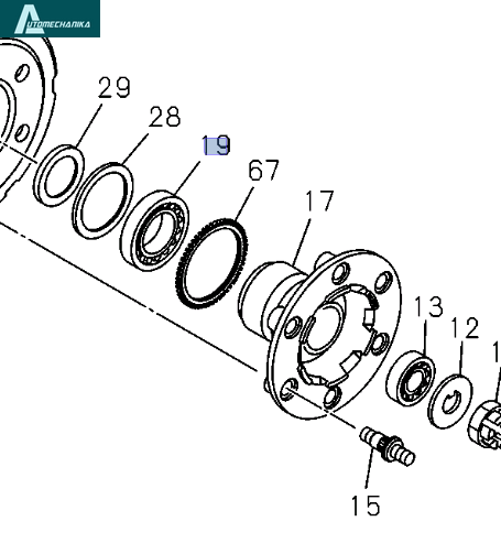 Wheel Bearing Font Inner for ISUZU NPR NQR 8981712540 32210