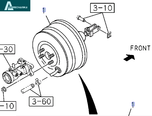 Power Brake Booster Vac ISUZU NPR NQR 8971628001