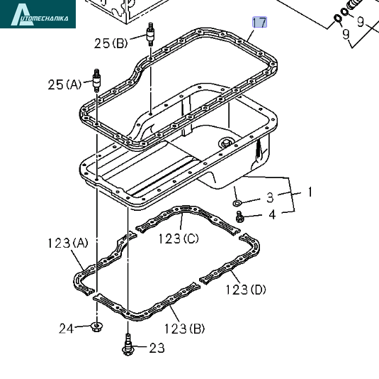 Прокладка піддону двигуна (товста) 4HG1T 4HG1 4HK1 ISUZU БОГДАН АТАМАН 8973643860B фото