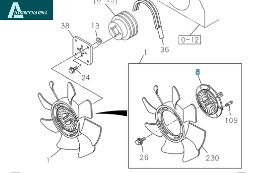 Fan Clutch for ISUZU NPR NQR 4HK1-TC 5.2L 8980197430