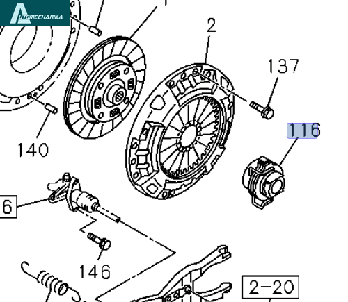 Подшипник выжимной LTLT 14шл MYY5T MYY6 Isuzu Богдан Атаман 8972553130LT фото