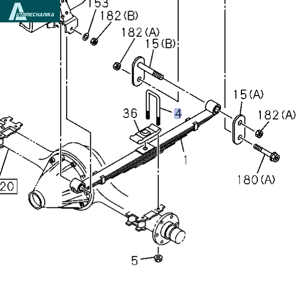 U Bolt Rear Spring For Isuzu NQR NPR-HD NRR