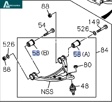 Bushing Lower Link Genuine ISUZU 4JJ1 3.0L 8980090491